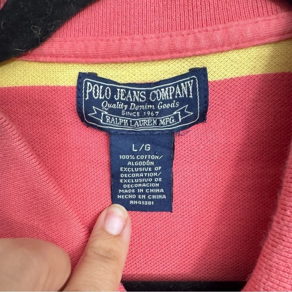 Polo Jeans Co Vintage Multicolor Stripe Knit Shirt Men’s L
